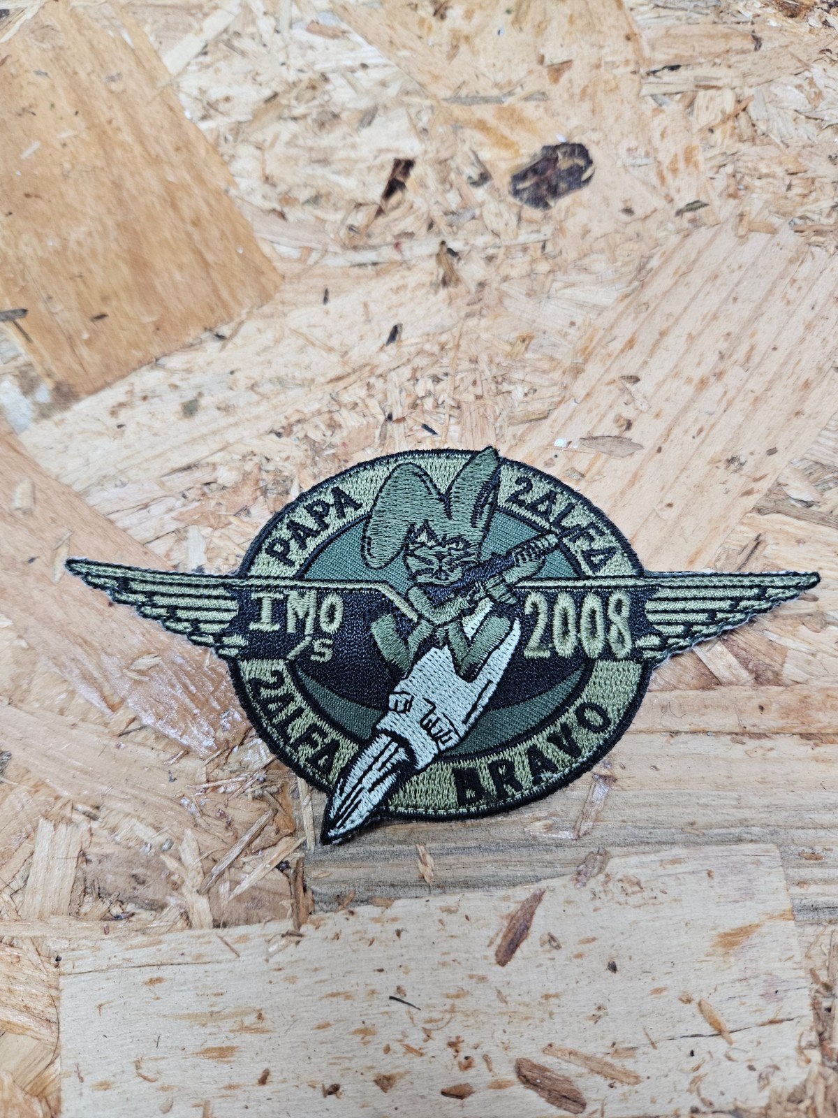 Luchtmacht Militaire patch Papa 2Alfa Bravo 2008 IMO, Ophalen of Verzenden, Zo goed als nieuw