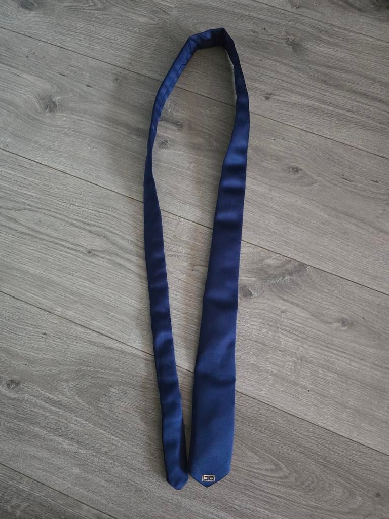 Marineblauw heren stropdas Stefano Ricci (PW6), Ophalen of Verzenden, Zo goed als nieuw, Blauw