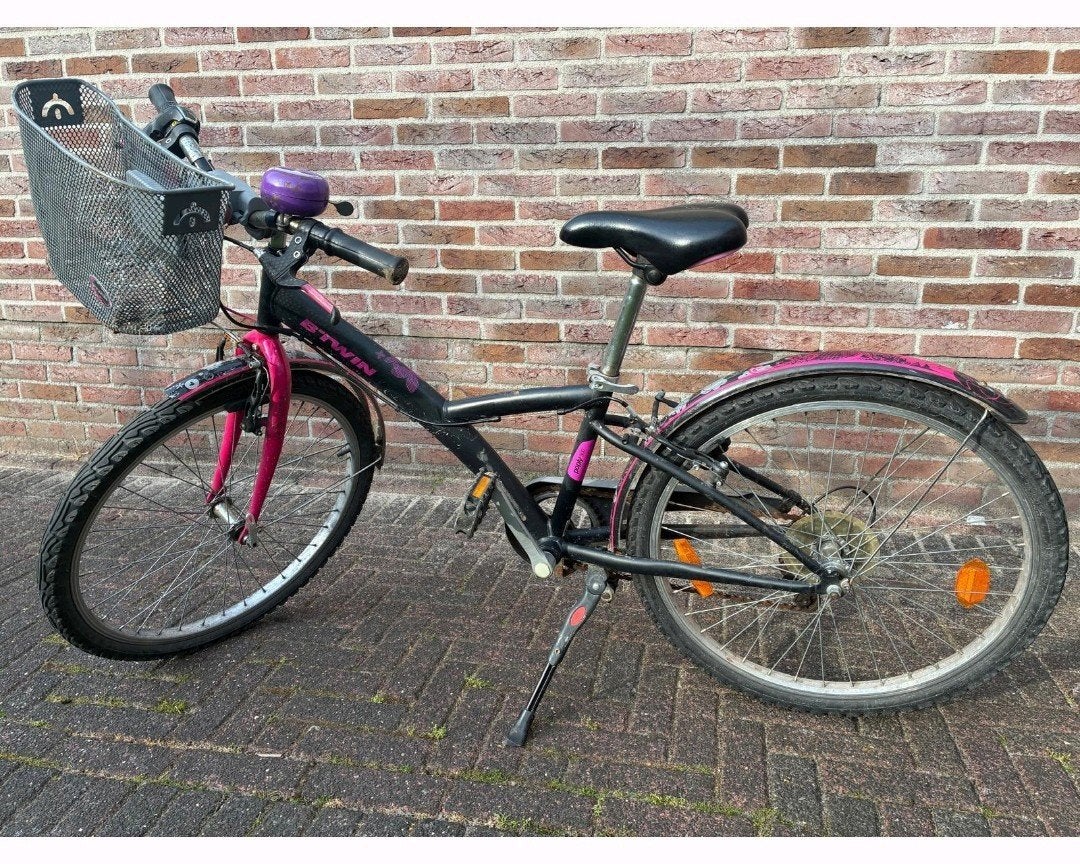 Btwin mountainbike mtb meisje 24 inch gebruikt €40, Ophalen, Gebruikt, Staal, 24 inch of meer