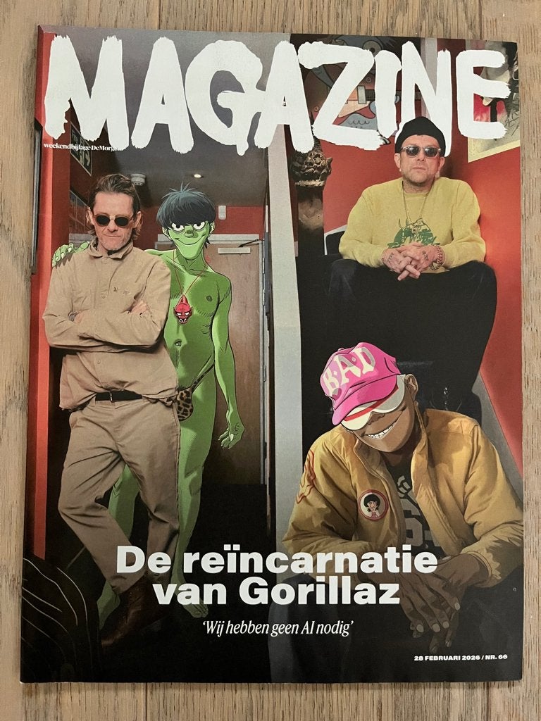GORILLAZ - coverstory DM Magazine * 2026 * NIEUW, Ophalen of Verzenden, Nieuw, Muziek, Film of Tv