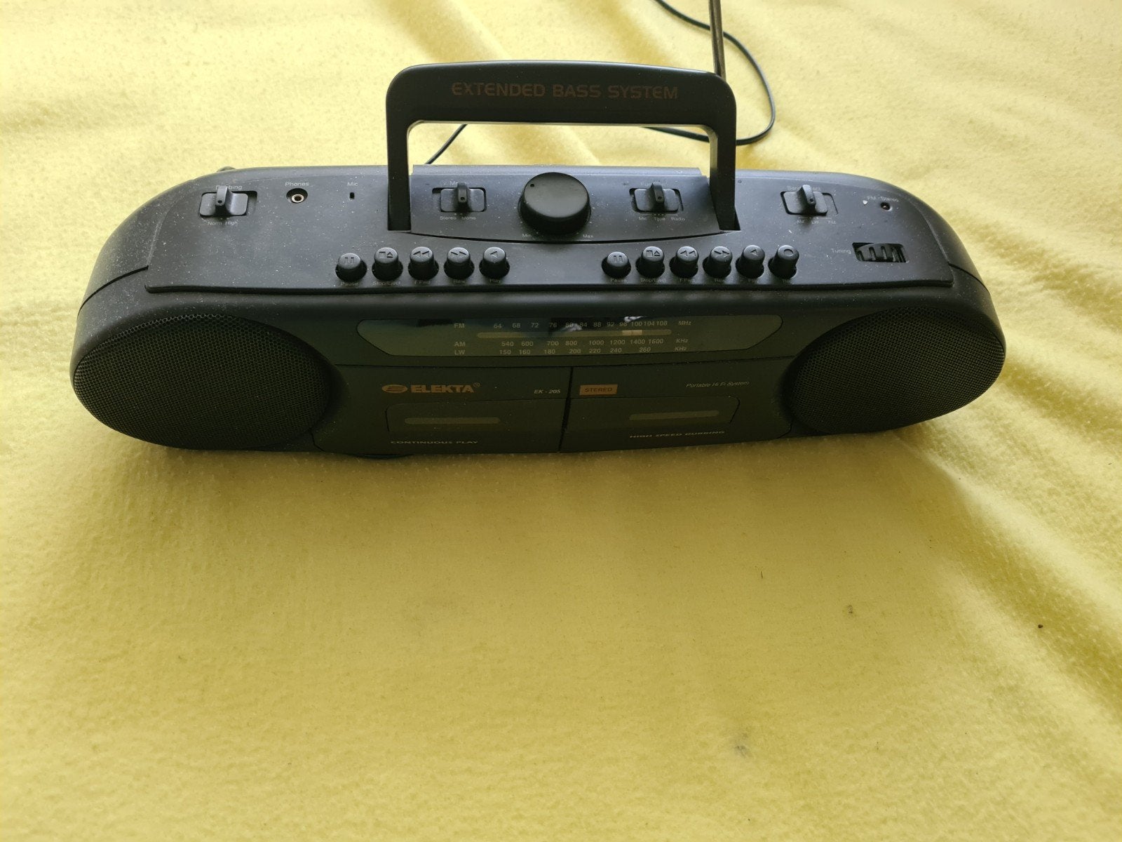 Radio & Dubbel Cassette Speler - Goed Werkend, Ophalen of Verzenden, Gebruikt, Radio