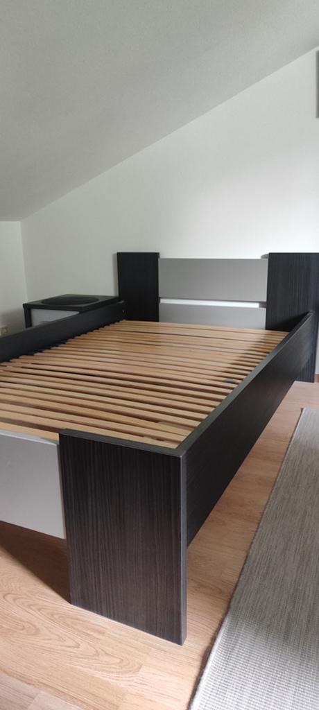 Bed Woody 120x200 zwart met lattenbodem, Huis en Inrichting, Ophalen, Gebruikt, Zwart, Twijfelaar