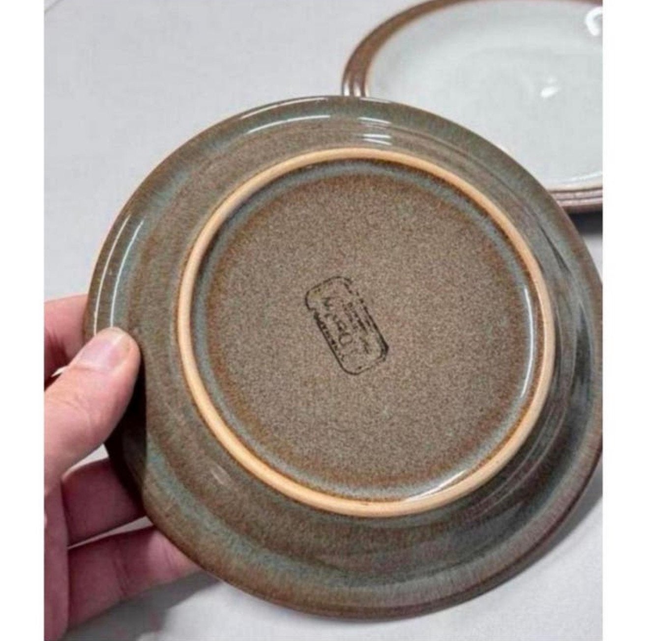 6X antiek servies Schotel schotels Denby zandsteen 16cm, Ophalen of Verzenden