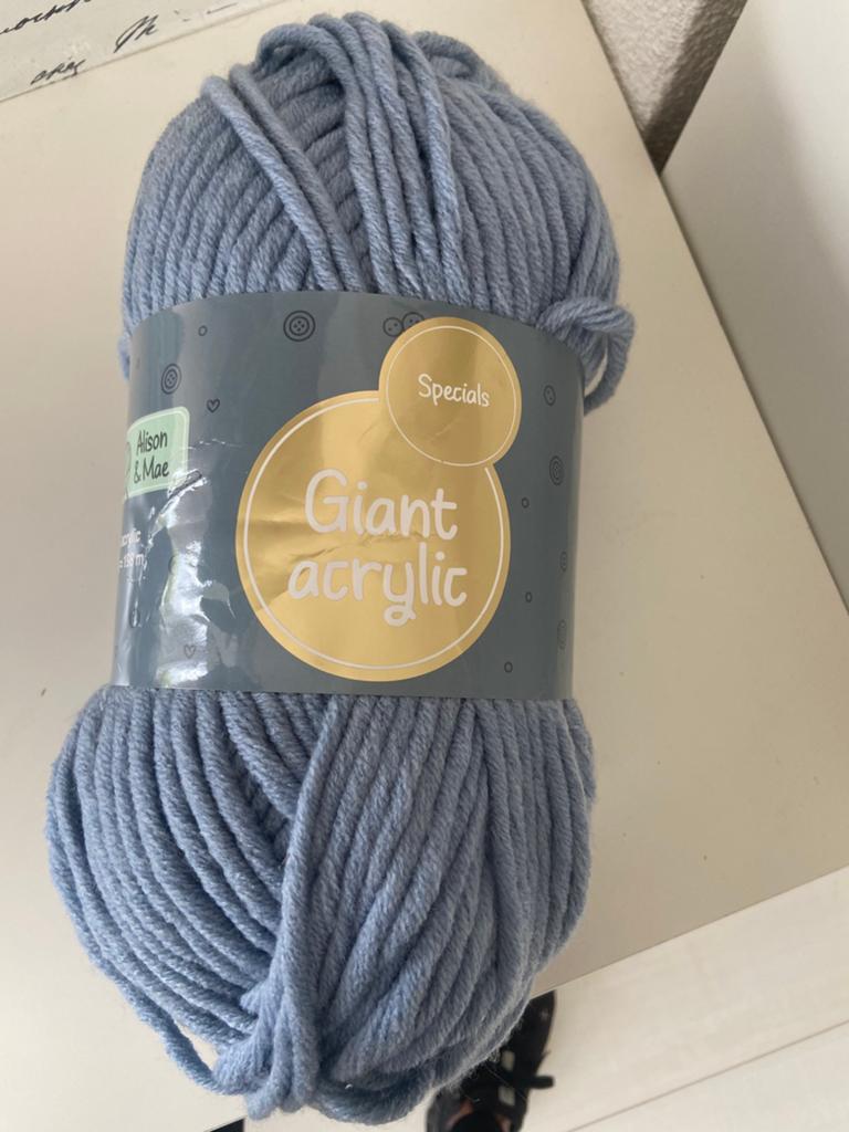 Grote bol blauw grijs, Ophalen, Zo goed als nieuw, Breien of Haken, Wol of Garen