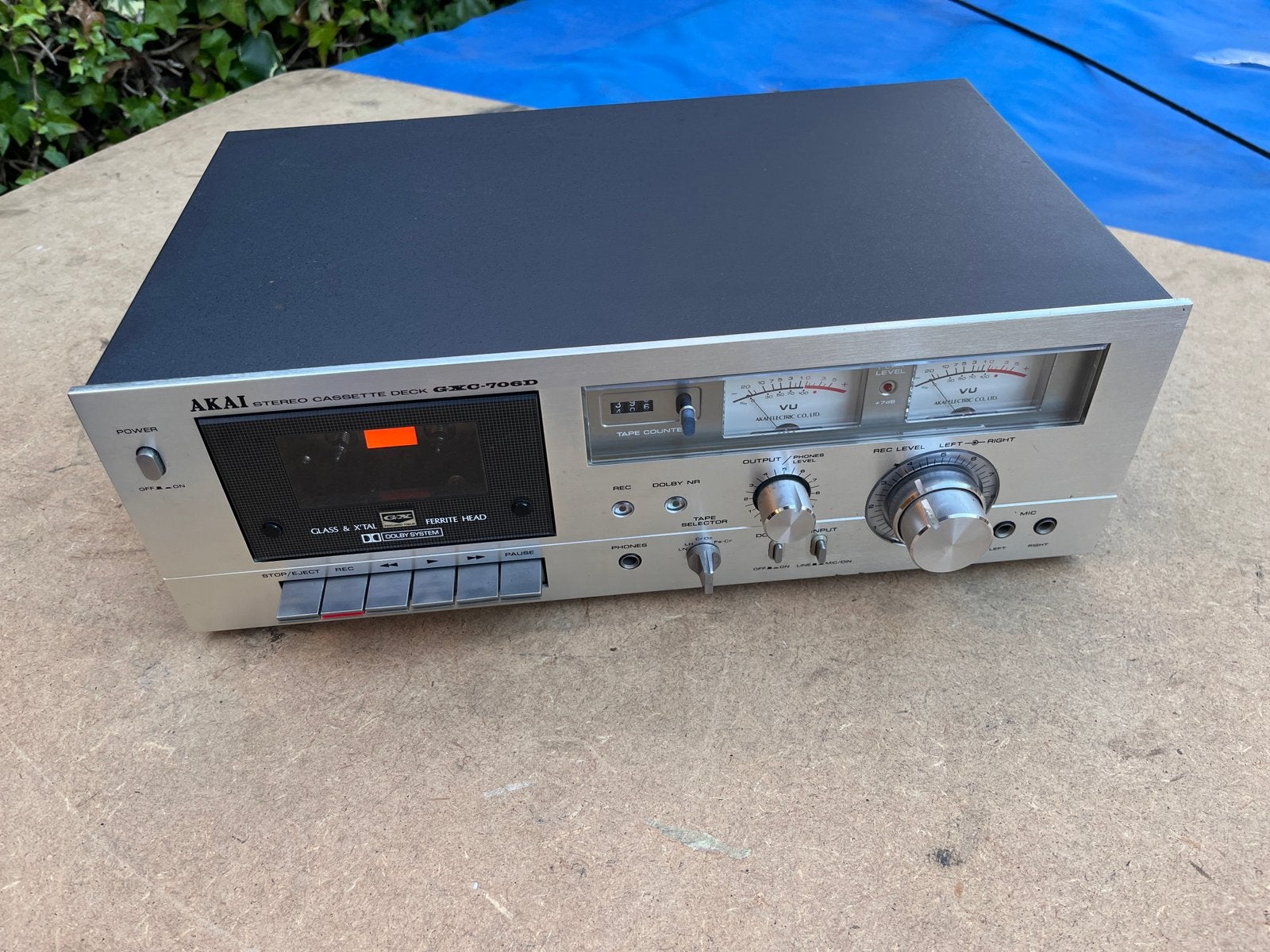 Akai GXC-706D cassettedeck, Ophalen of Verzenden, Enkel, Akai, Tape counter
