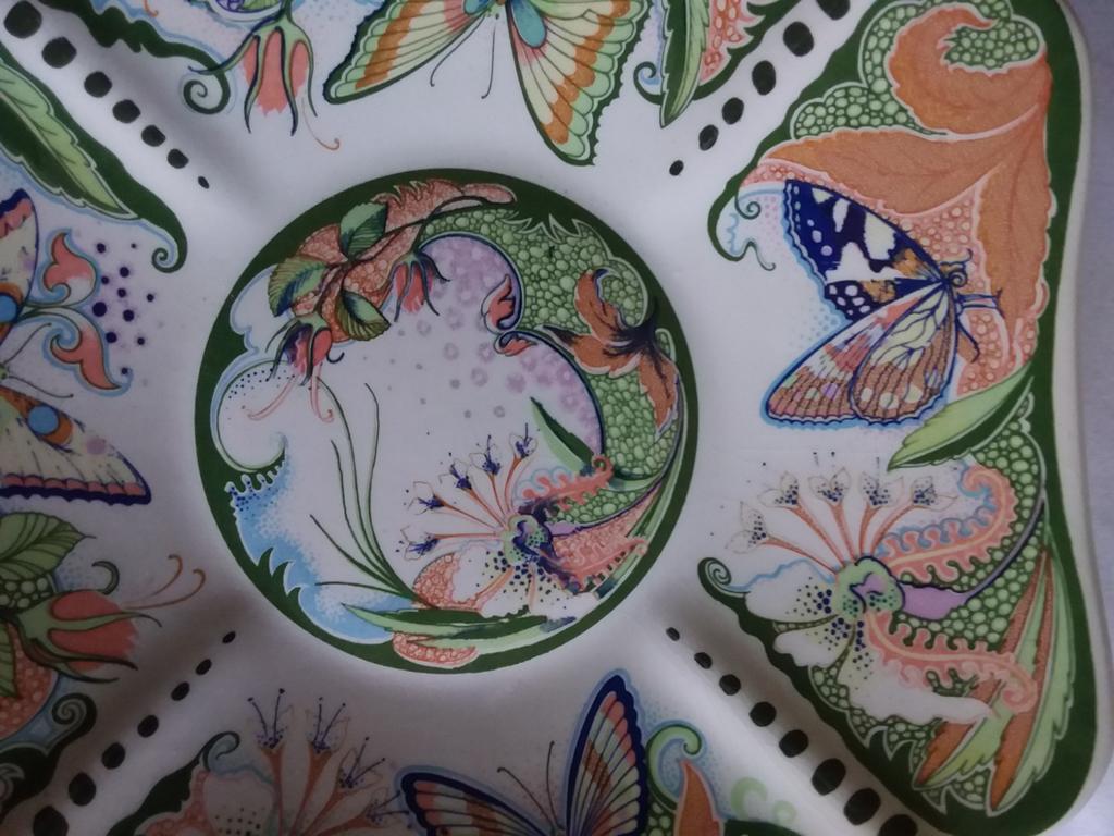 Vintage Jugendstil schaal D.A Hoek & Zn Hoveniers Voorhout, Antiek en Kunst, Ophalen of Verzenden