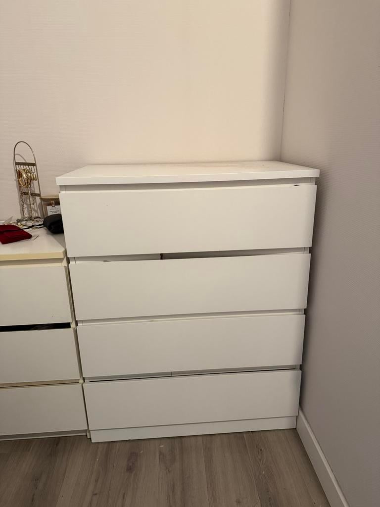Malm ladekast 4 lades, Ophalen, Gebruikt, 50 tot 100 cm, 3 of 4 laden