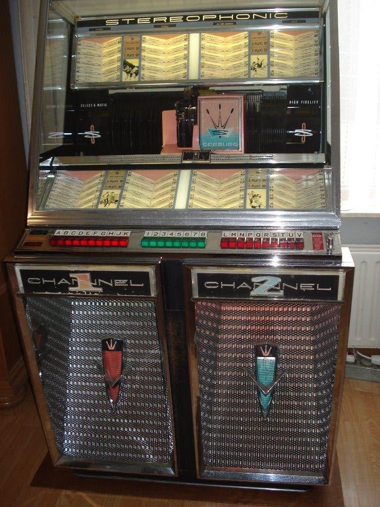 Jukebox Seeburg Channel 222 Zeer Nette Staat inc Singels, 1950 tot 1960, Zo goed als nieuw, Seeburg, Ophalen