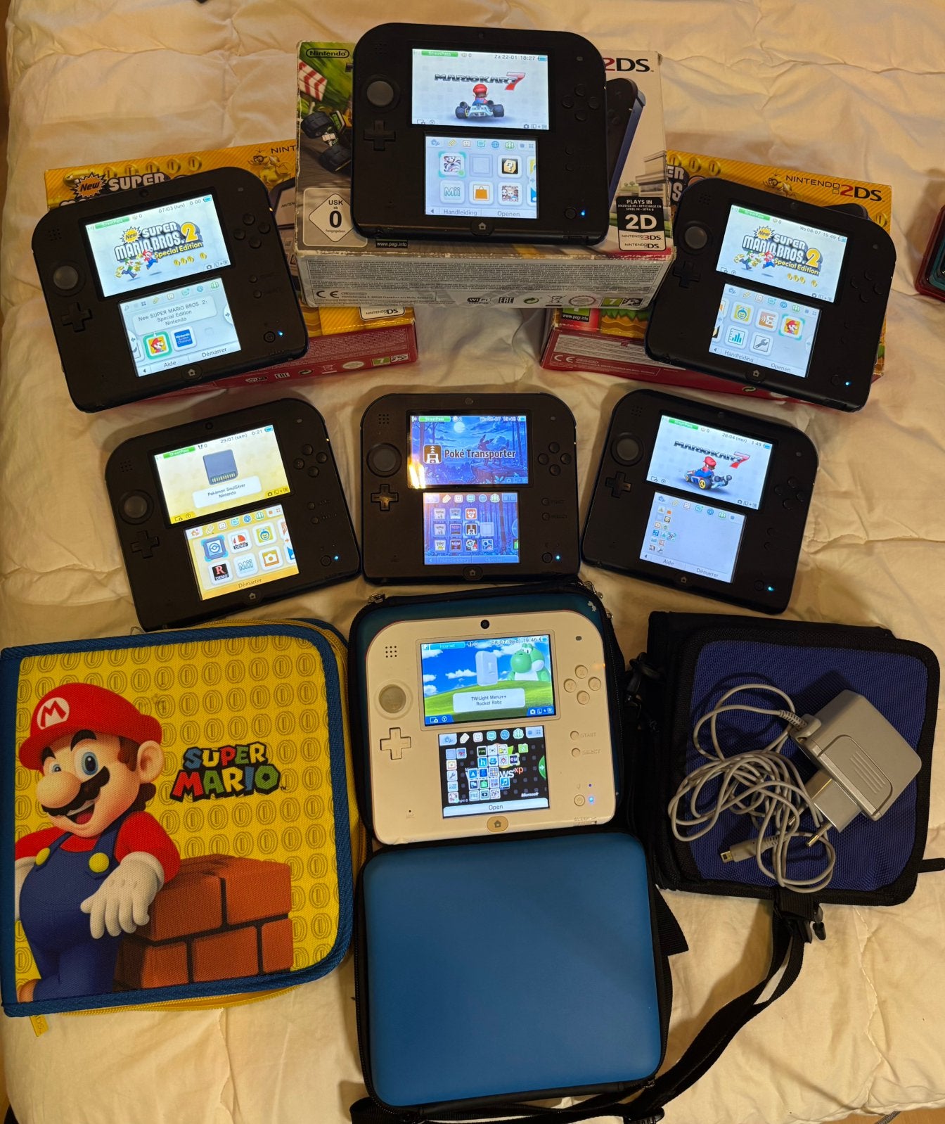 Nintendo 2DS losse verkoop – Mario Kart, Super mario,  & CIB, Ophalen of Verzenden, Zo goed als nieuw, 2DS