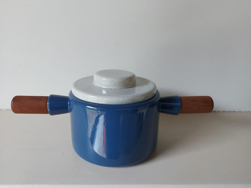 Vintage dekselschaal met houders Huizen Holland blauw, Huis en Inrichting, Keuken | Servies, Ophalen of Verzenden, Huizen Holland