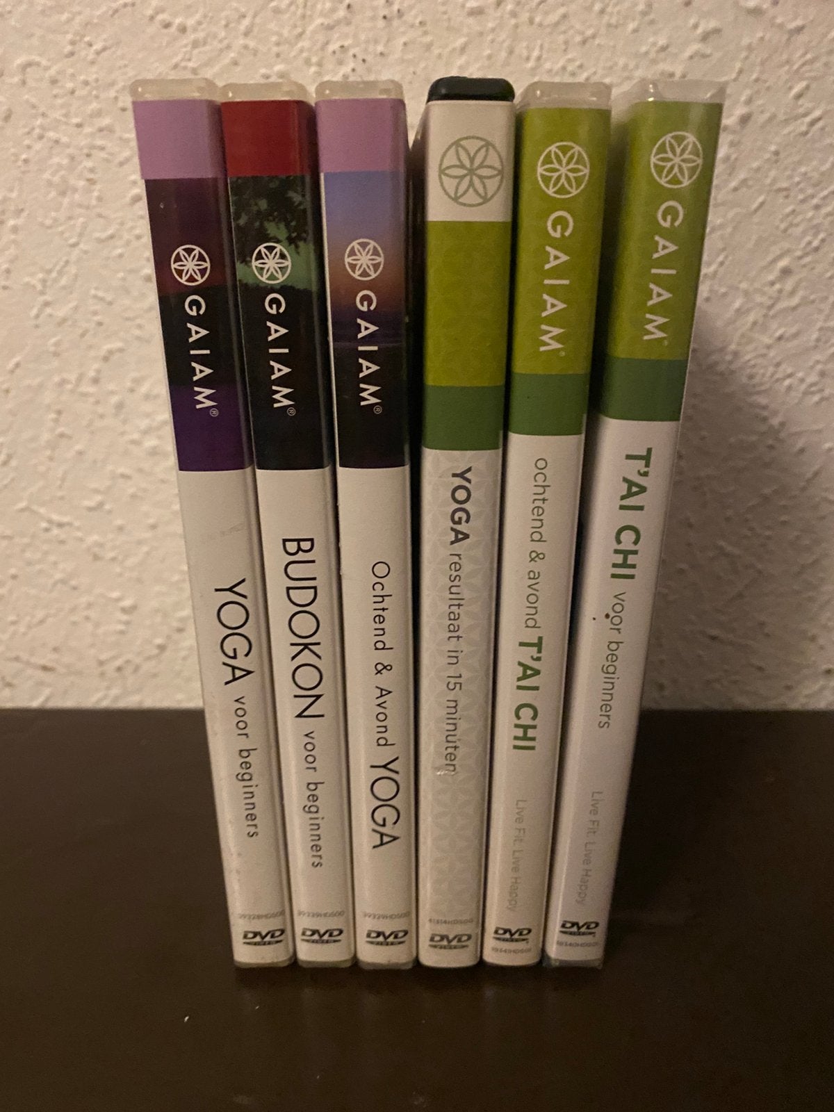 6x DVD van Gaiam: Yoga, T’Ai Chi, Budokon…, Ophalen of Verzenden
