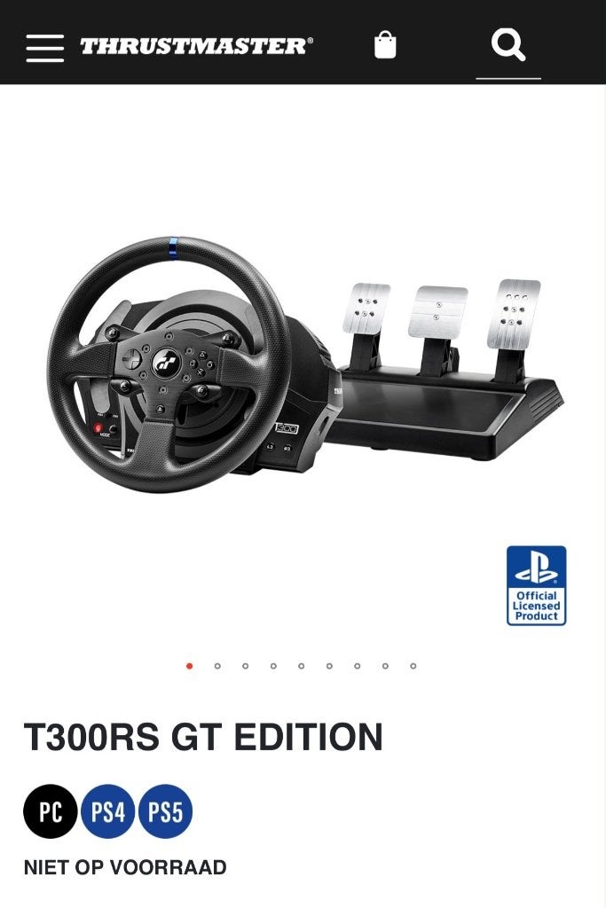 Thrustmaster T300 RS GT + Wheel Holding Stand, Spelcomputers en Games, Spelcomputers | Sony PlayStation Consoles | Accessoires
