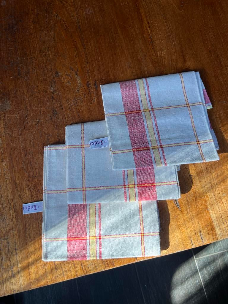 Geruite theedoek, Verzenden, Gebruikt, Rood, Theedoek of Handdoek