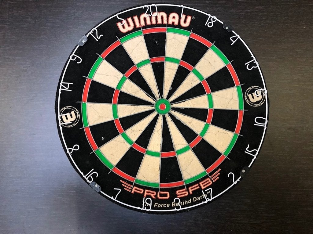 Darts - electronisch scorebord, Ophalen, Zo goed als nieuw, Dartbord