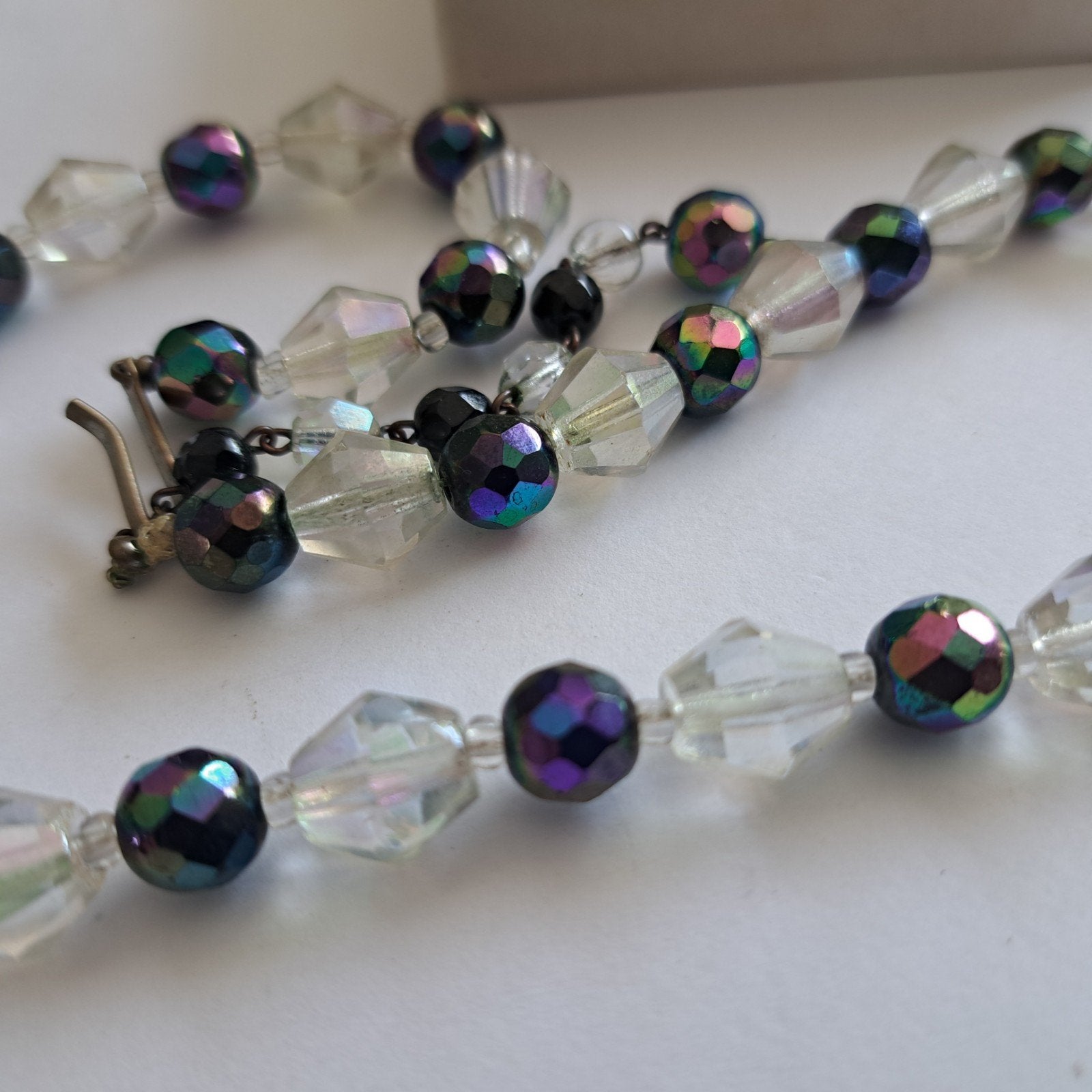 Antieke ketting geslepen kralen, Sieraden, Tassen en Uiterlijk, Antieke sieraden, Verzenden, Overige materialen, Ketting