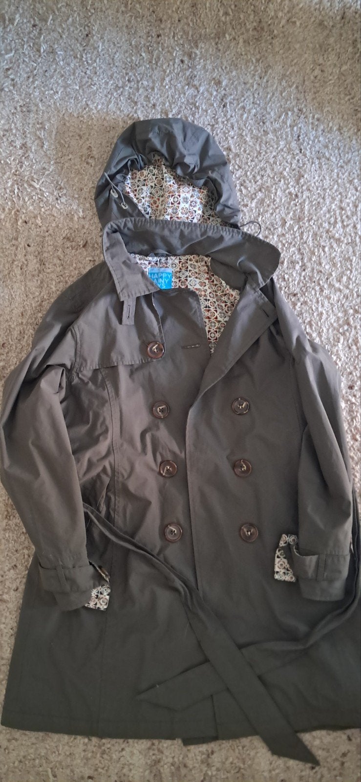 Happy Rainy Days xl trenchcoat jas regenjas, Ophalen of Verzenden, Zo goed als nieuw, Maat 46/48 (XL) of groter, Groen