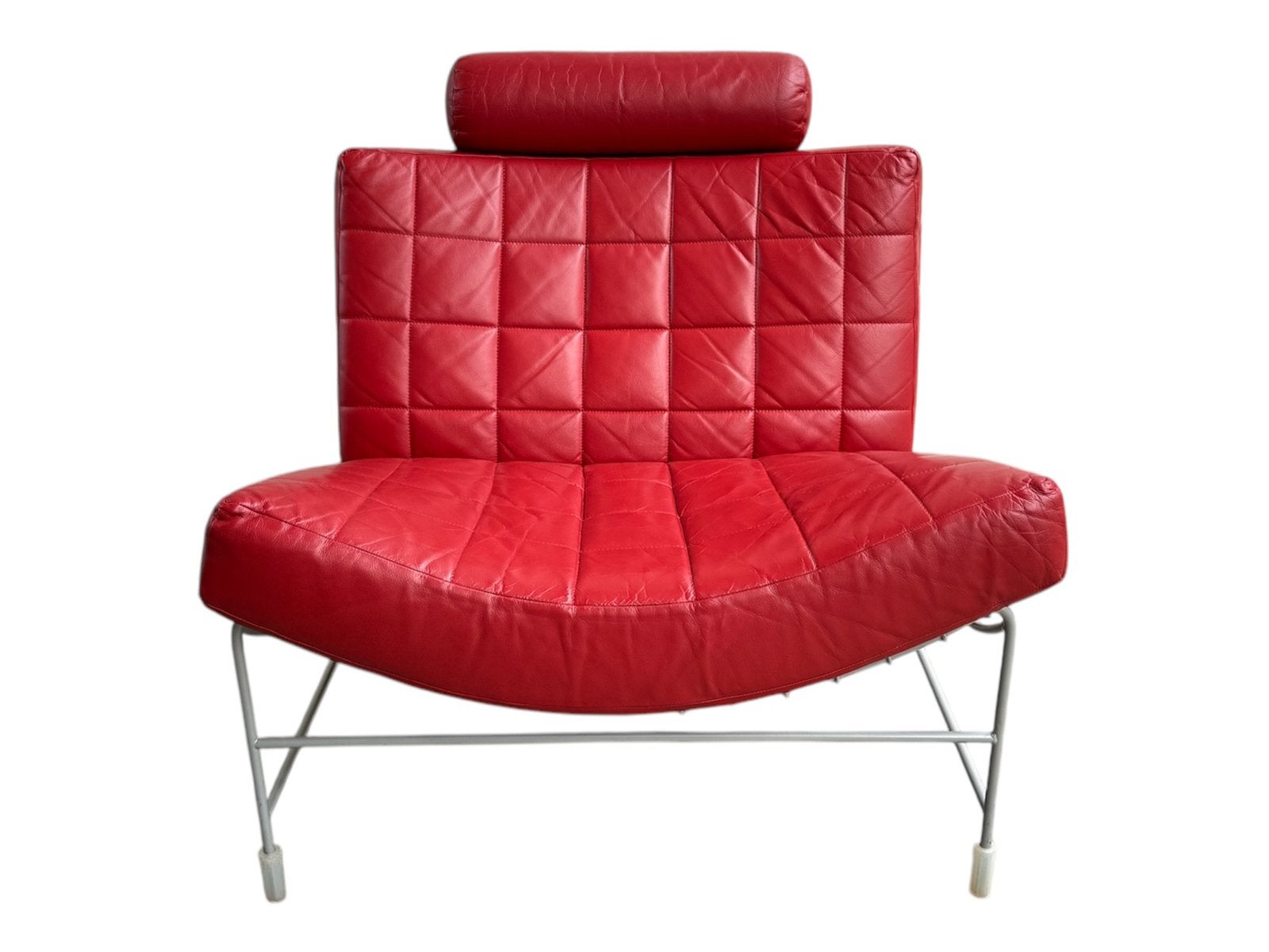Leolux Volare rood lederen bekleding., Ophalen of Verzenden, Zo goed als nieuw, 75 tot 100 cm, Metaal