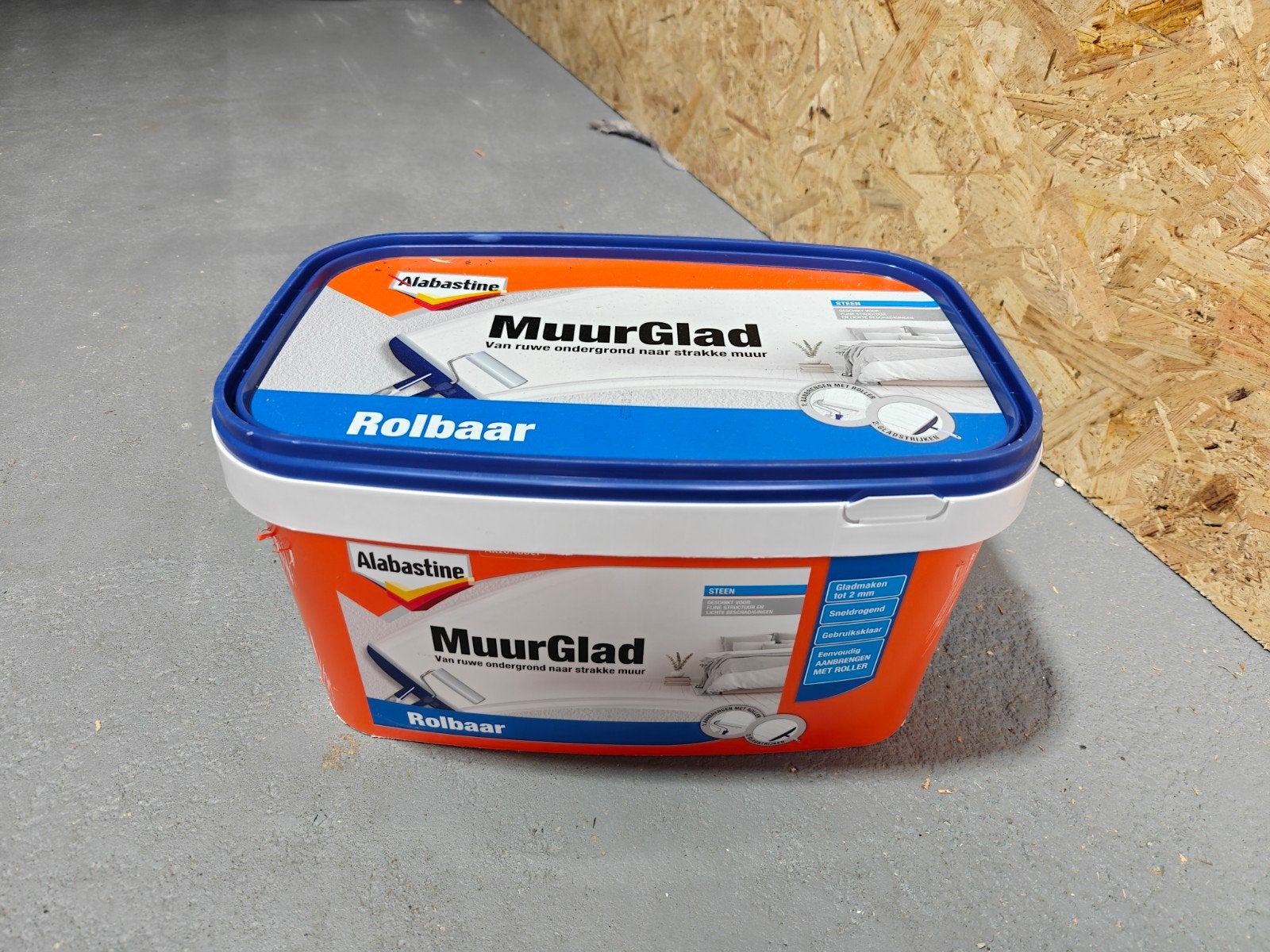 Alabastine MuurGlad Rolbaar - Voor strakke muren, Ophalen, Wit, Nieuw, Verf