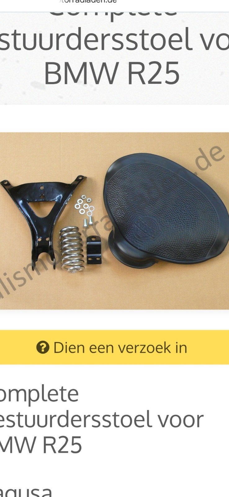Bmw r25 mono zadel.  R26 r27 r50 r51/3, Motoren, Ophalen of Verzenden