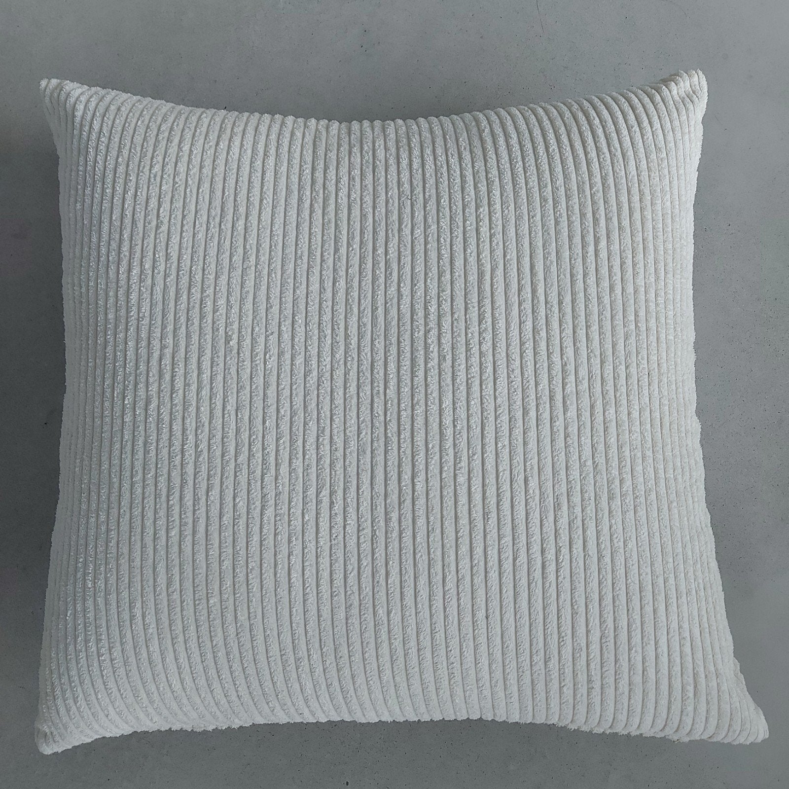 groot woonkussen vloerkussen ribcord beige 65 x 65, Ophalen, Beige, Afneembare hoes, Vierkant