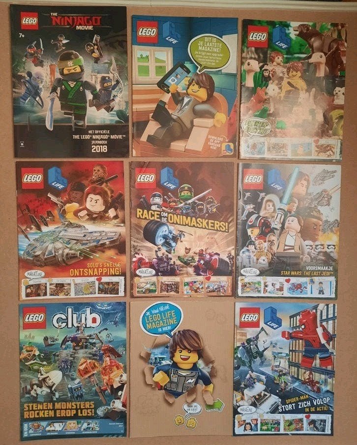 8x Lego magazine + 1x lego ninjago the movie, Ophalen of Verzenden