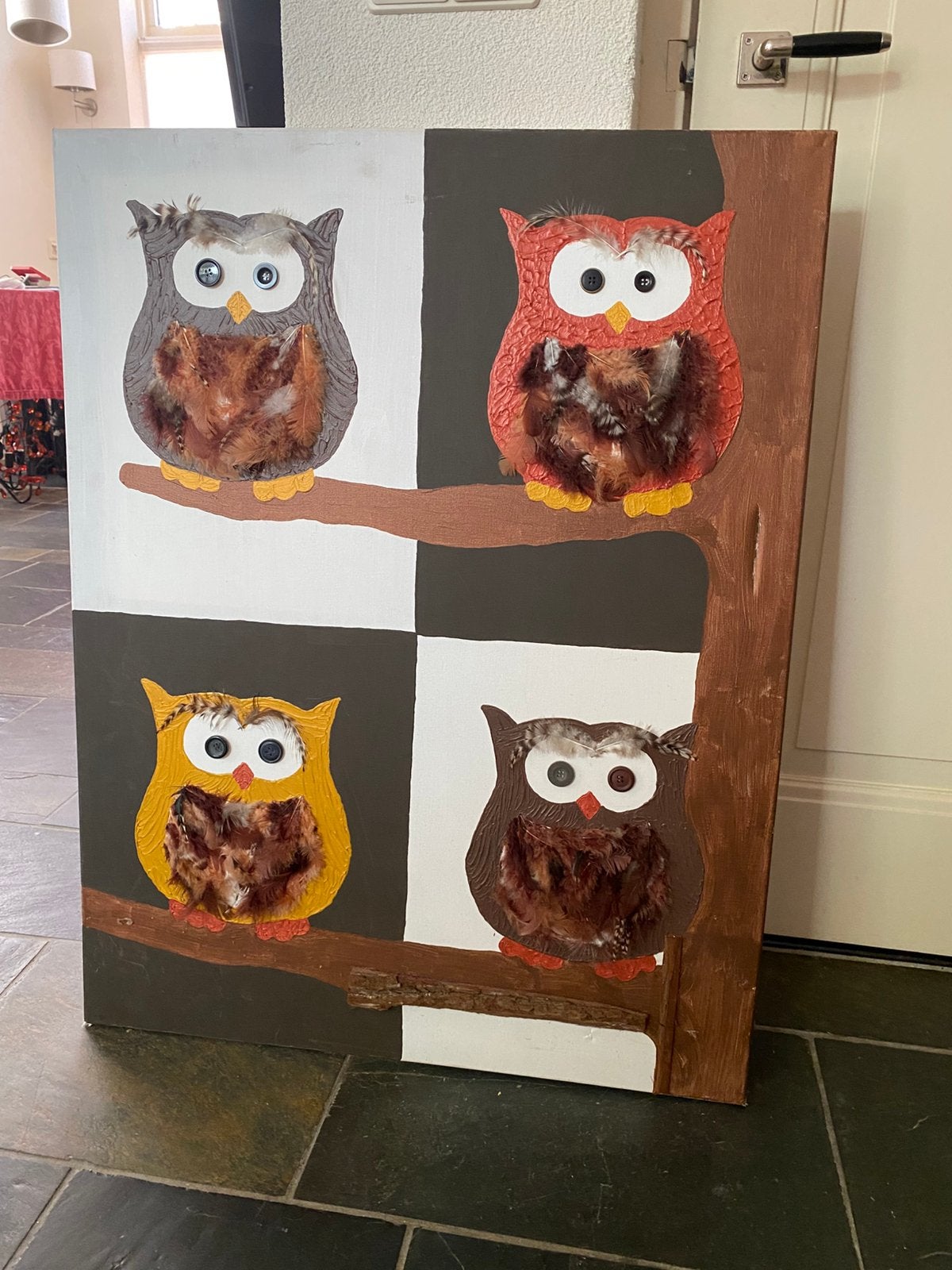 leuk schilderij voor de kinderkamer 90x70, Ophalen, Zo goed als nieuw, Schilderij