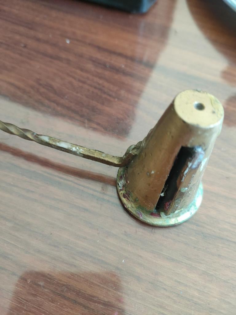 Vintage Messing Kaarsendover met Punthoed, 29cm, Ophalen of Verzenden