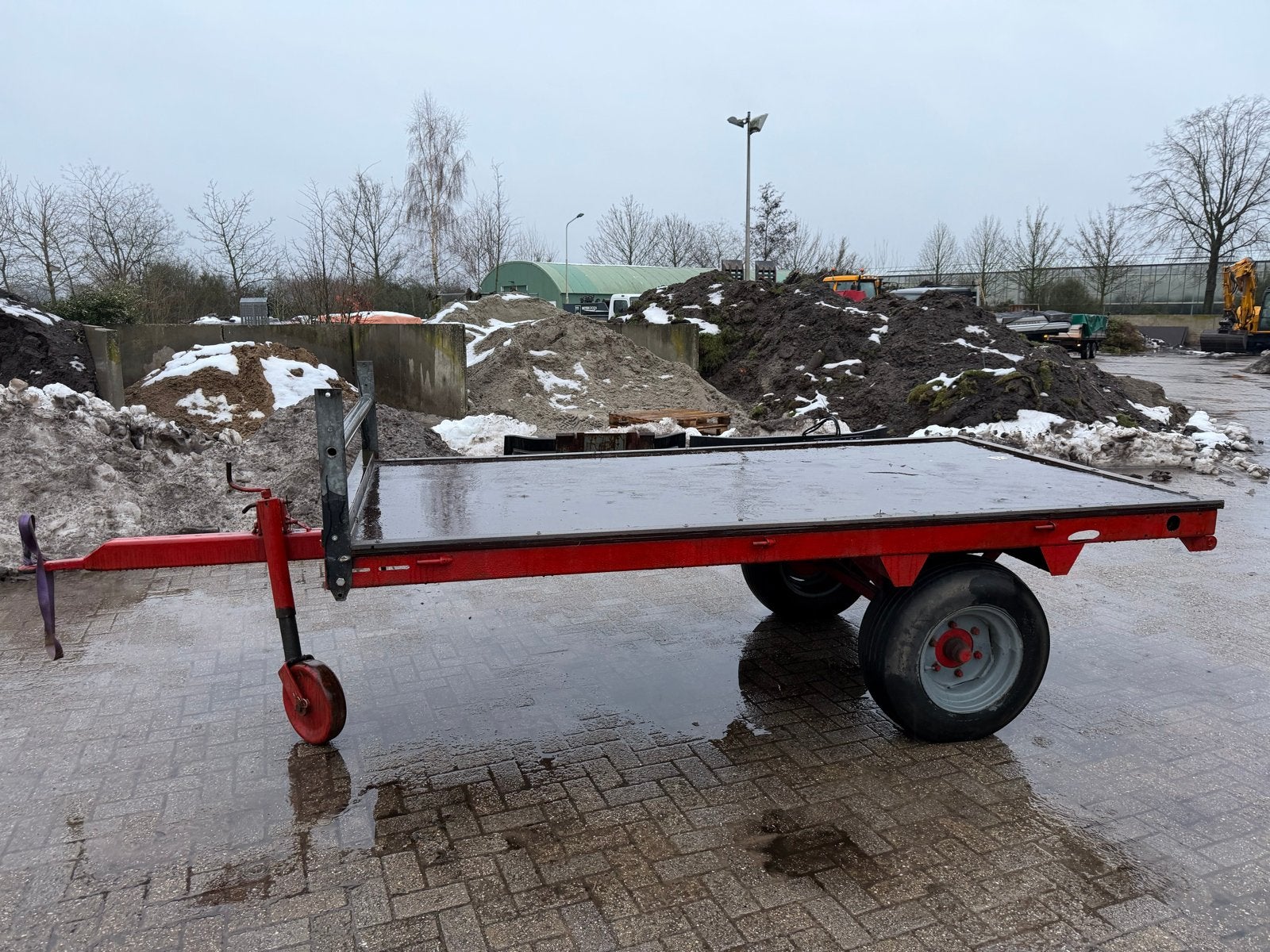 platte aanhangwagen - Ideaal voor transport, Ophalen, Gebruikt