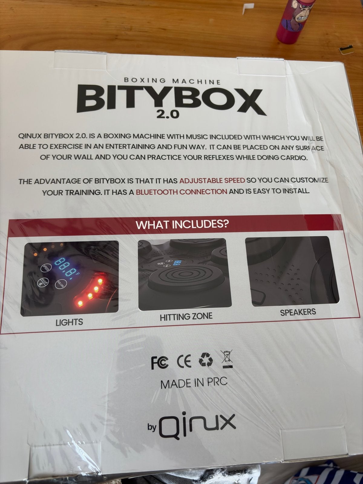 QINUX BITYBOX 2.0 Boksmachine met Bluetooth en Muziek, Ophalen of Verzenden, Nieuw, Boks-accessoire