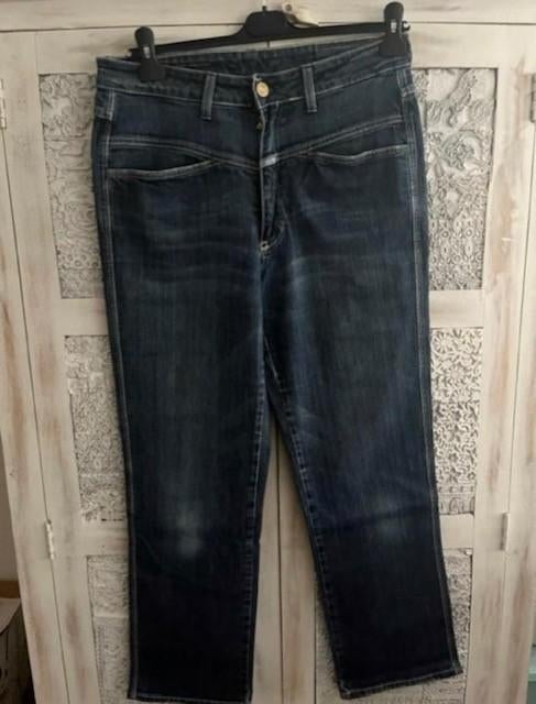 ZGAN ! Jeans Closed vintage slijtplekken donkerblauw maat 46, Blauw, Closed, Overige jeansmaten, Ophalen of Verzenden