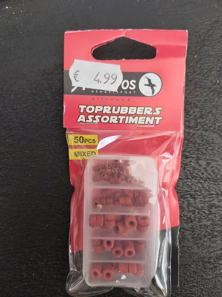Toprubbers Assortiment 50 stuks - Hengelsport, Ophalen of Verzenden