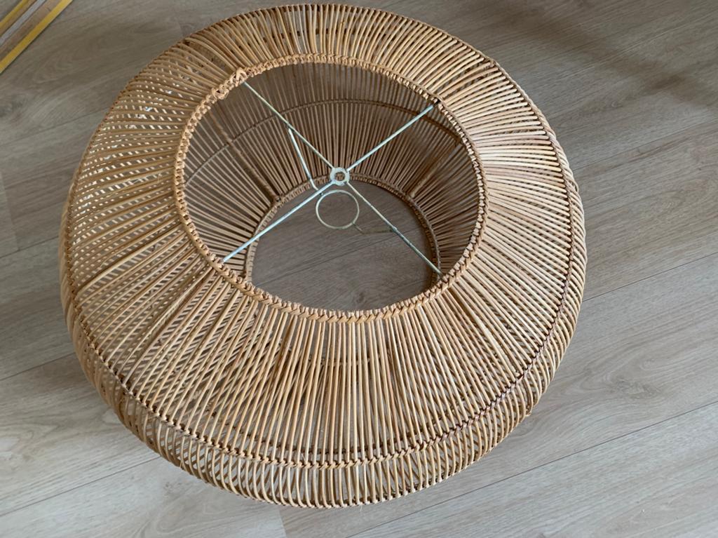 Rotan lampenkap, Ophalen, Rond, 50 cm of meer