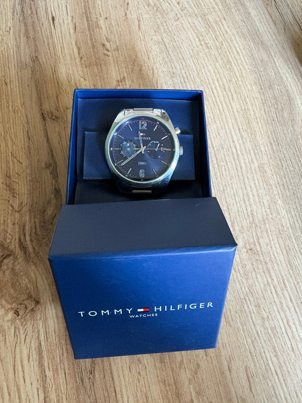 Tommy Hilfiger Heren Horloge Deacan 1791551 1985, Overige merken, Staal, Gebruikt, Staal