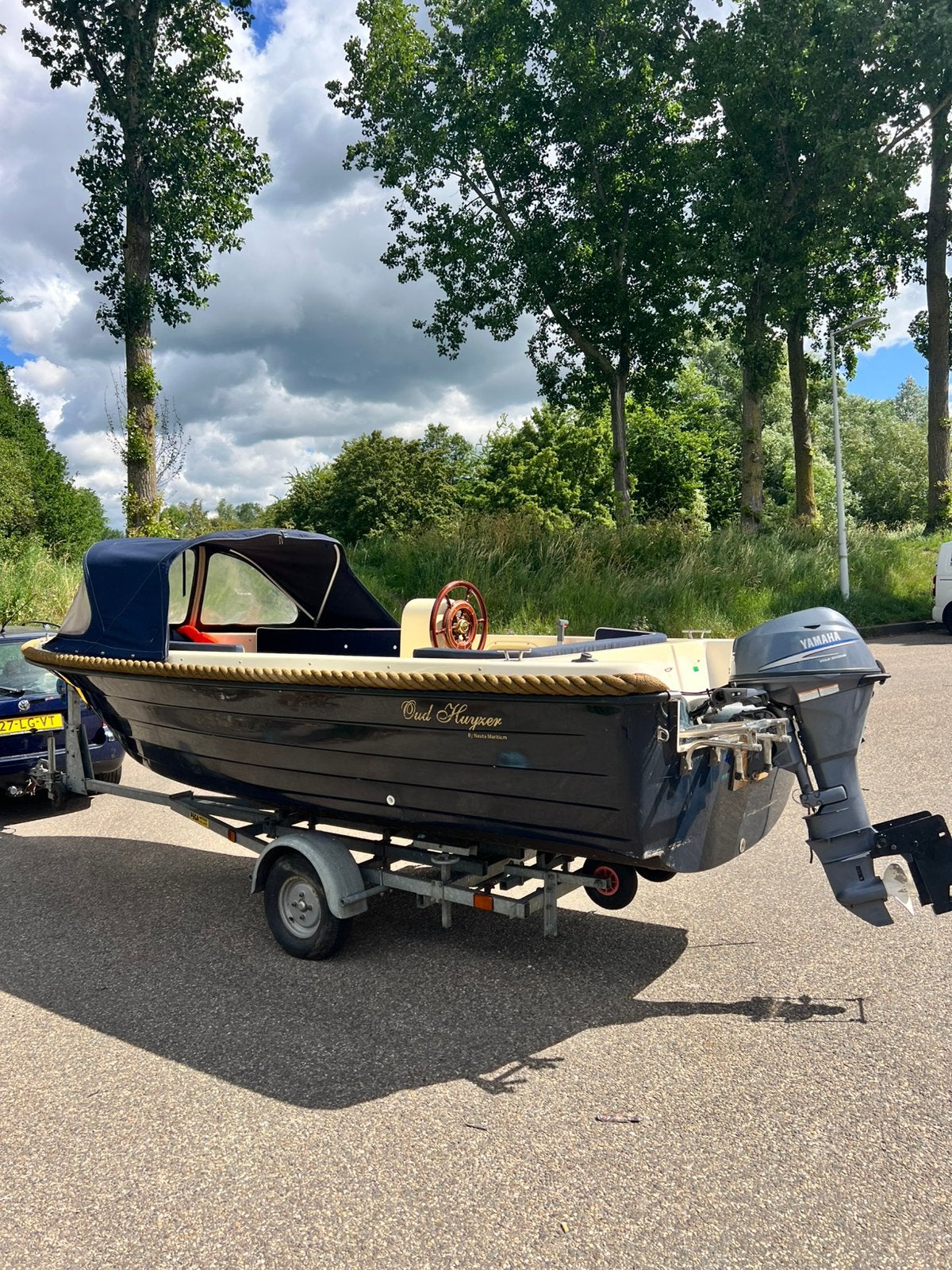 Oudhuizer 500 sloep met 15pk 4-takt motor en veel extra's, Watersport en Boten, Sloepen, Ophalen, Gebruikt, 15 pk, 5 m