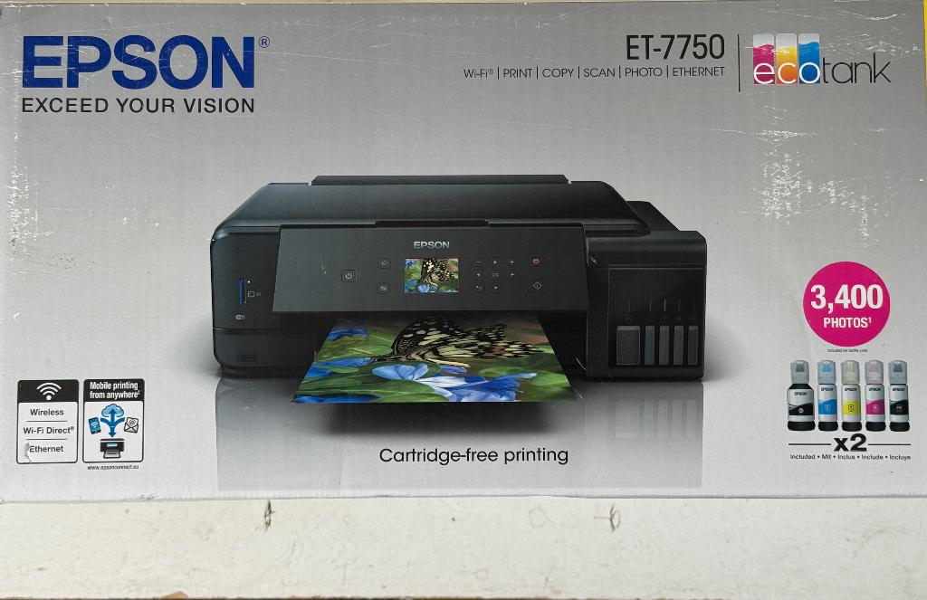 Epson ET-7750 printer, Computers en Software, Printers, Nieuw, Fotoprinter, Inkjetprinter, Kleur printen, Zwart-en-wit printen