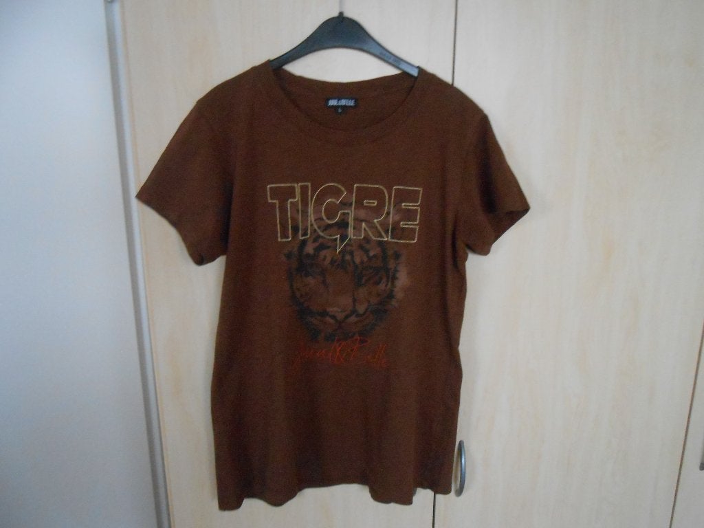 Mooi shirt maat L van Juul&Belle z.g.a.n., Kleding | Dames, T-shirts, Juul & Belle, Bruin, Maat 42/44 (L), Ophalen of Verzenden
