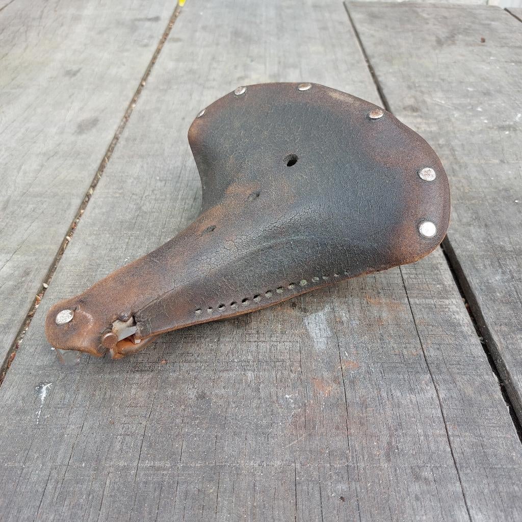 Brooks leren zadel, Gebruikt, Leer, Ophalen of Verzenden, Oldtimerfiets
