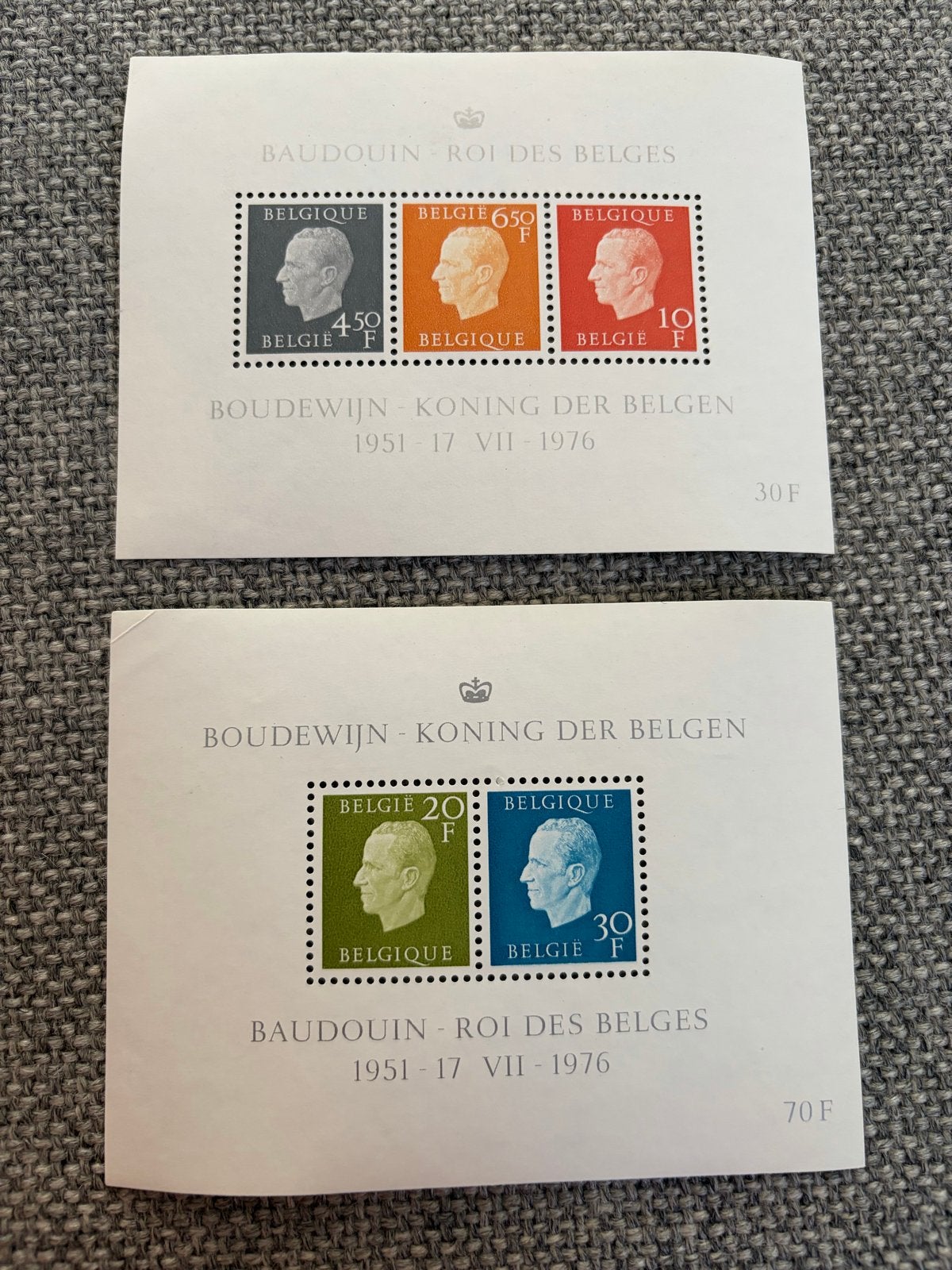 Boudewijn Koning der Belgen 1951-1976 Postzegels, Koninklijk huis, Frankeerzegel, Ophalen of Verzenden, Zonder stempel