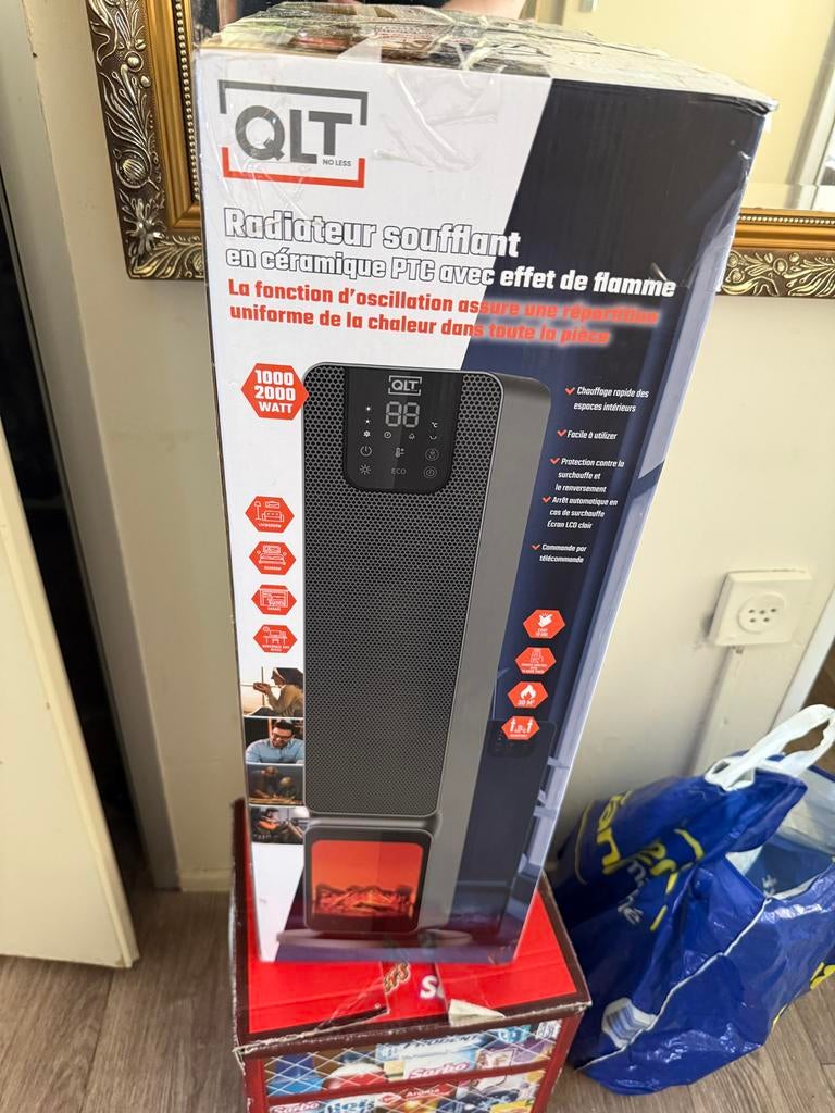 QLT Keramische Kachel met Vlam Effect - 1000/2000W, Ophalen of Verzenden, Nieuw