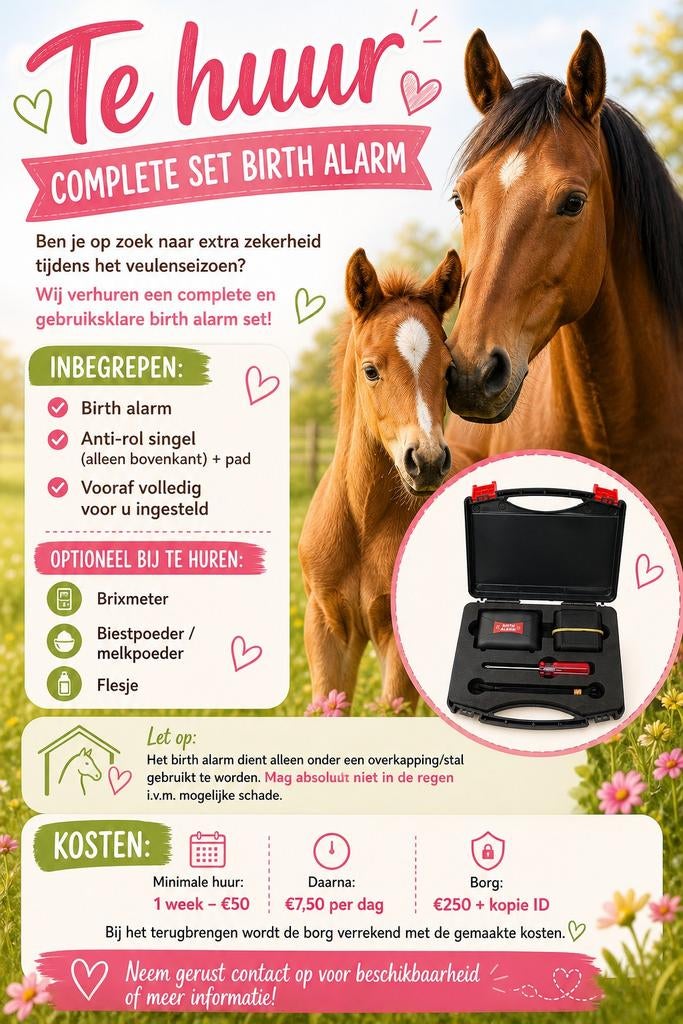 Birth alarm te huur per direct, Dieren en Toebehoren, Stalling en Weidegang