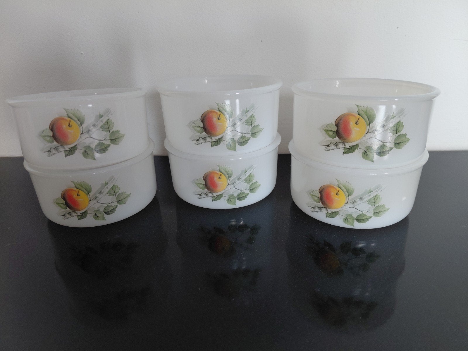 Arcopal fruits de france 6 schaaltjes, Huis en Inrichting, Keuken | Servies, Ophalen of Verzenden, Overige stijlen, Glas, Schaal of Schalen