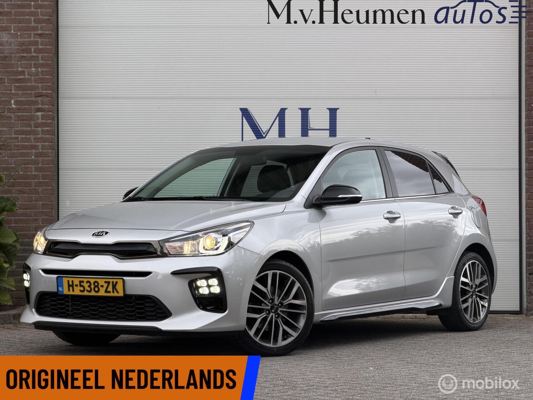 Kia Rio 1.0 TGDI GT-Line Org NED 1Ste Eig Camera CarPlay DAB, Voorwielaandrijving, 450 kg, Gebruikt, Leder en Stof