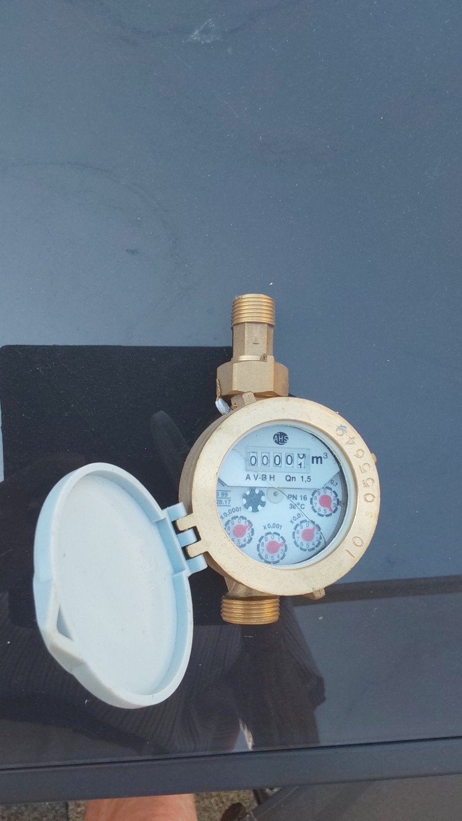 Nieuwe watermeter AHS Qn 1,5, Doe-het-zelf en Verbouw, Ophalen of Verzenden, Nieuw, Koper, Overige typen