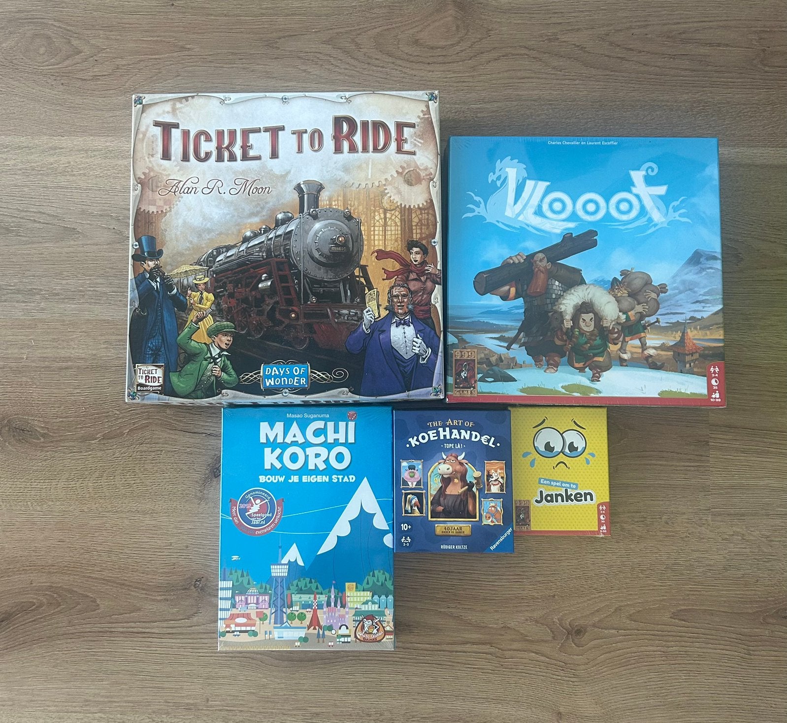 Bord- en kaartspellen: Ticket to Ride, vlooot, Machi Koro), Hobby en Vrije tijd, Gezelschapsspellen | Kaartspellen, Ophalen, Zo goed als nieuw