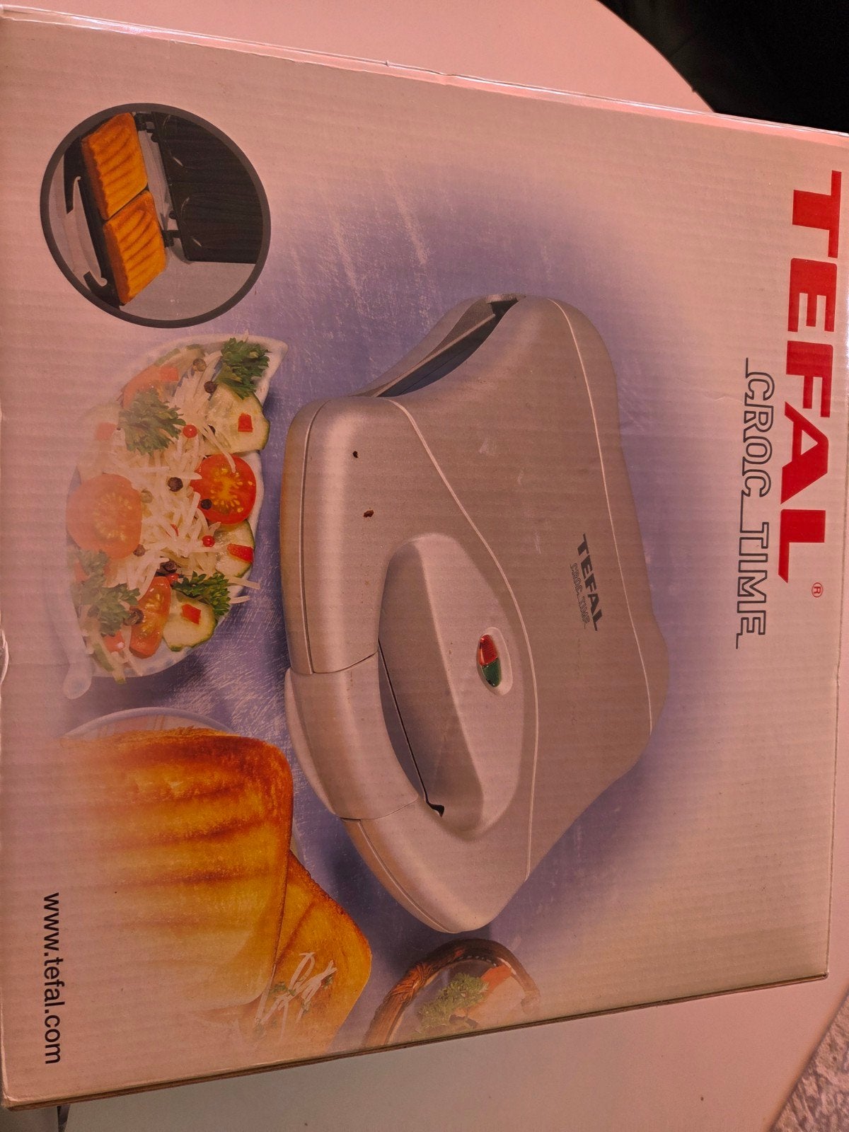 Tefal Tosti ijzer  kleur grijs, 4 liter of meer, Ophalen of Verzenden, Gebruikt, 3 snelheden of meer