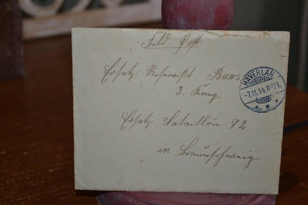duitsland veldpostbrief 1914 ww1 in enveloppe, Ophalen of Verzenden, Overige soorten, Nederland