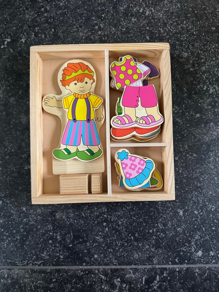 Houten paspop met magnetische kleding - HEMA, Ophalen of Verzenden, Gebruikt, Overige typen