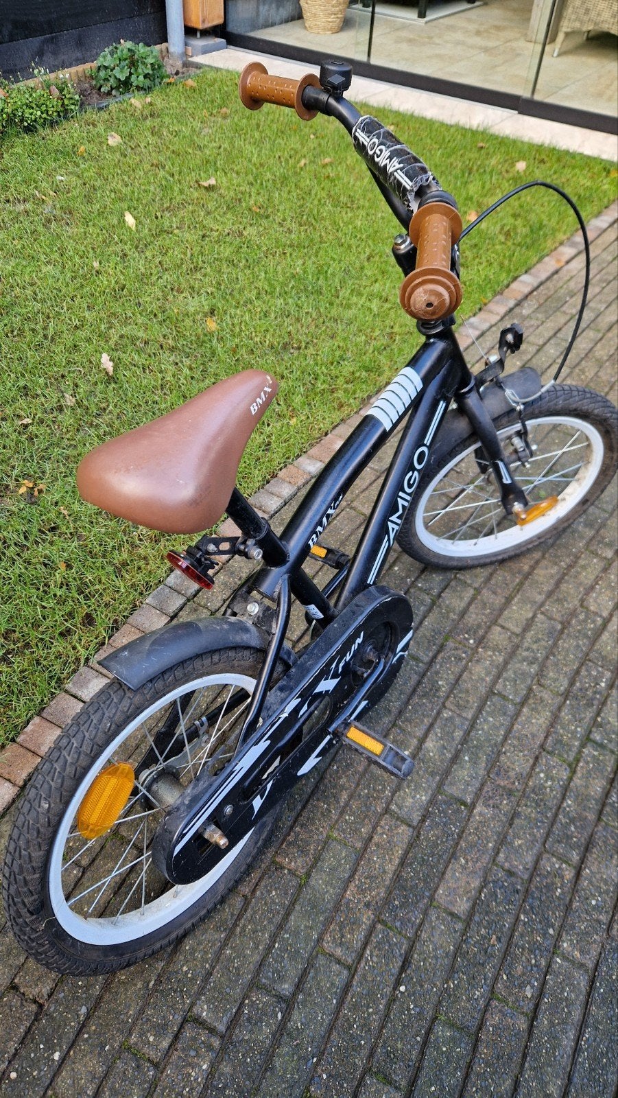 kinderfiets, Ophalen, Terugtraprem, Staal, Amigo BMX