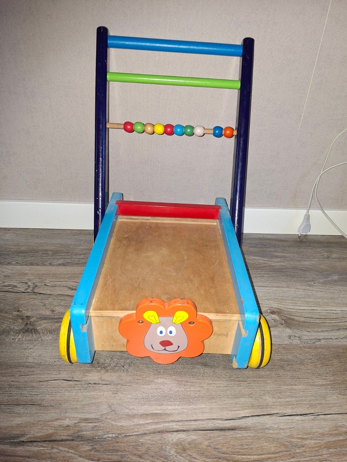 Loopwagentje met blokken en telraam, Kinderen en Baby's, Speelgoed | Houten speelgoed, Ophalen