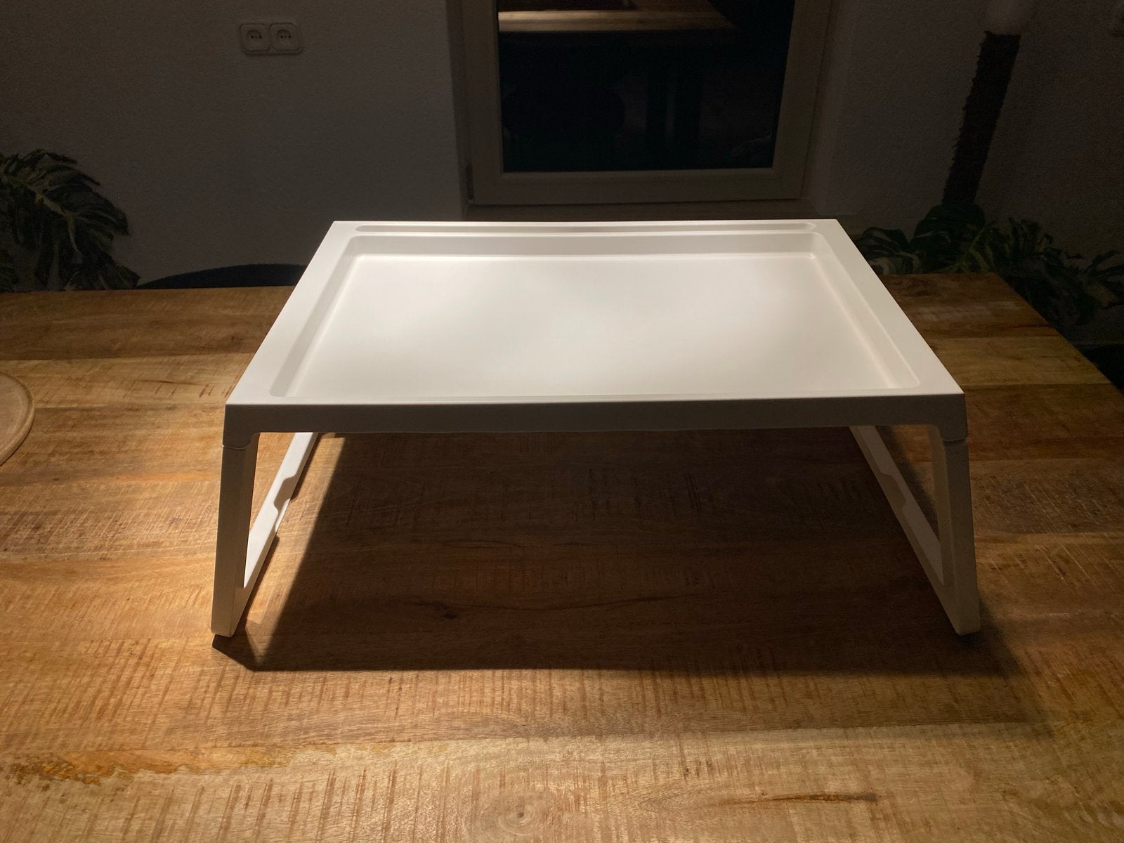 IKEA KLIPSK Wit opvouwbaar bedieningsblad/ontbijt op bed, Minder dan 50 cm, Ophalen of Verzenden, Zo goed als nieuw, IKEA